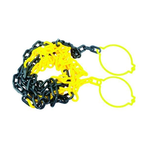 トラスコ中山 ＴＲＵＳＣＯ TPCC62YB プラチェーン コーンリング付 黄／黒 ６ＭＭＸ２Ｍ