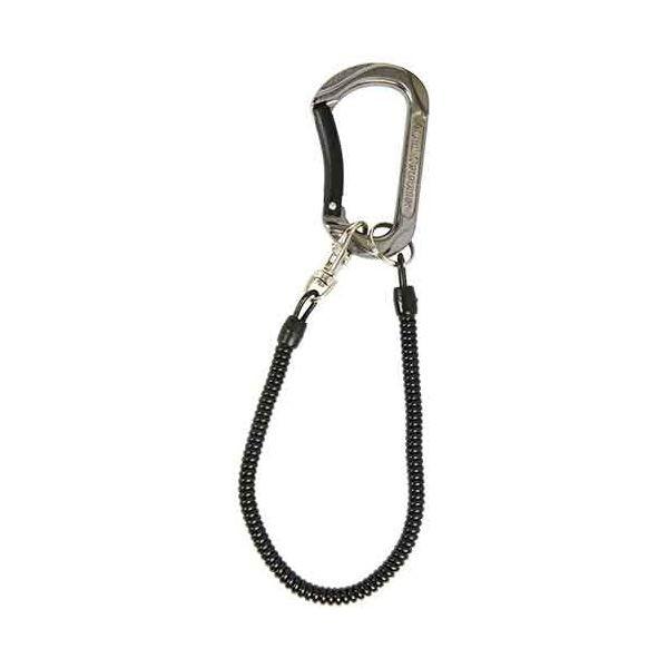 4977292115032 アルミカラビナ コード付き SK11 SAC-80WCガンメタ 藤原産業 アルミカラビナコード付き