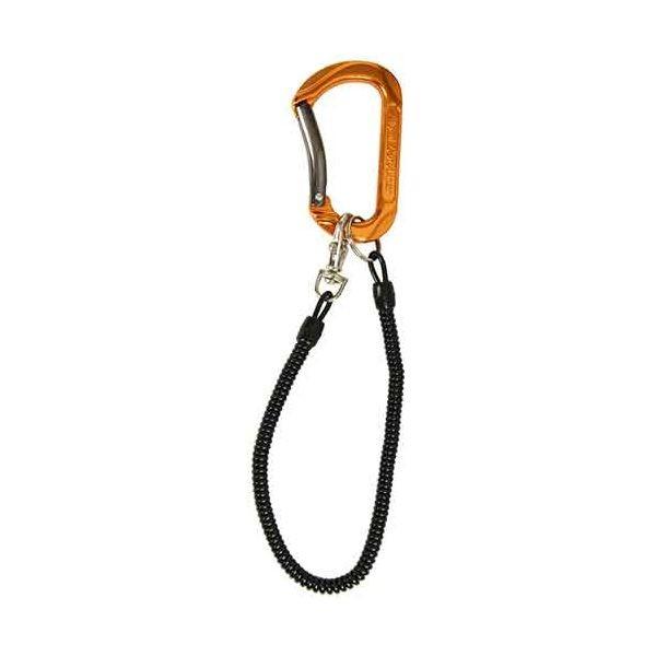 4977292115056 アルミカラビナ コード付き SK11 SAC-80WCオレンジ ウレタンコード付き 藤原産業