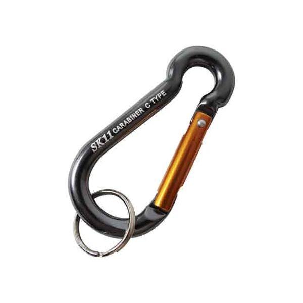 4977292115964 アルミカラビナ Ｃ SK11 SAC-770Cブラック 藤原産業 アルミカラビナC エスケー11