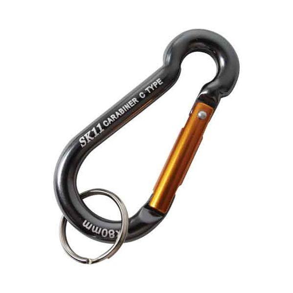 4977292116015 アルミカラビナ Ｃ SK11 SAC-880Cブラック 藤原産業 アルミカラビナC エスケー11