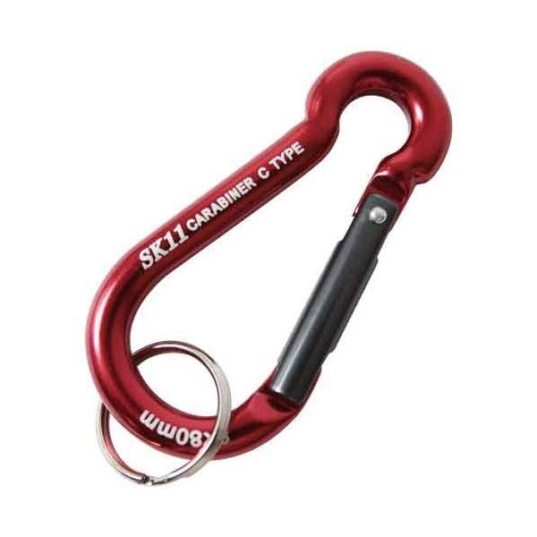 4977292116039 アルミカラビナ Ｃ SK11 SAC-880Cレッド 藤原産業 アルミカラビナC エスケー11