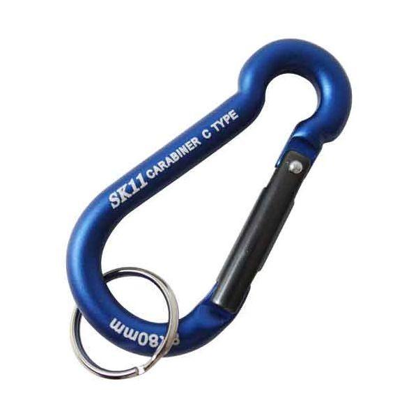 4977292116046 アルミカラビナ Ｃ SK11 SAC-880Cブルー 藤原産業 アルミカラビナC エスケー11