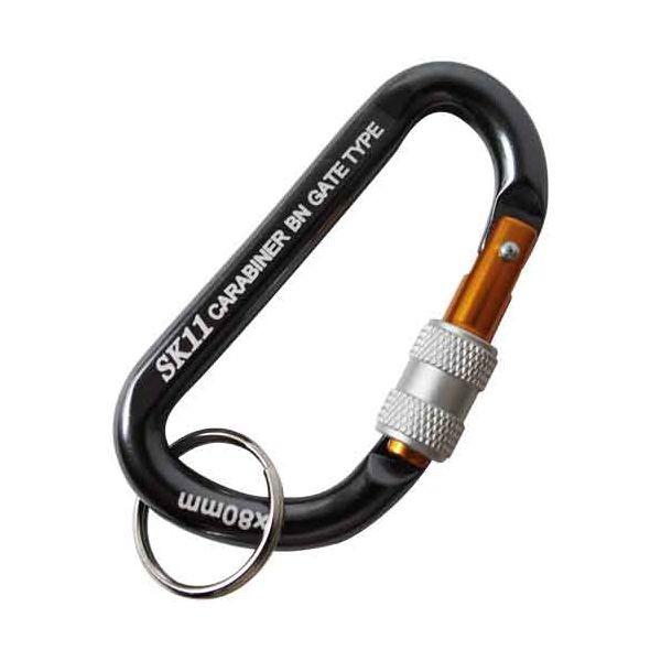 4977292116114 ロックカラビナ ＢＮ SK11 SAC-880BNブラック 藤原産業 ロックカラビナBN