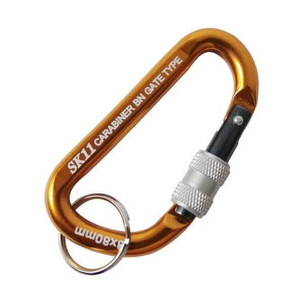 4977292116121 ロックカラビナ ＢＮ SK11 SAC-880BNゴールト ゴールド 脱落防止ネジロック機能 藤原産業