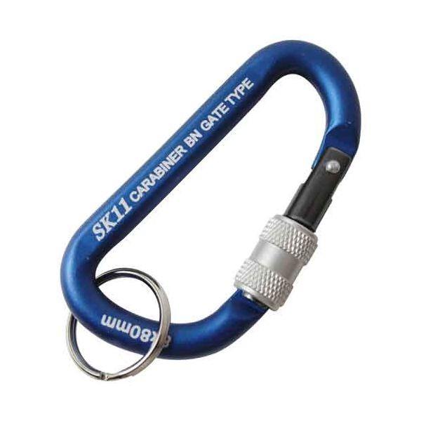 4977292116145 ロックカラビナ ＢＮ SK11 SAC-880BNブルー 脱落防止ネジロック機能 藤原産業