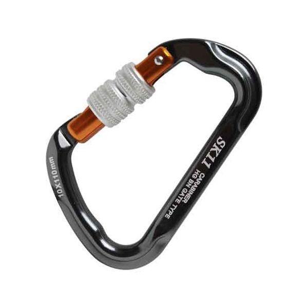 4977292116299 ロックアルミカラビナ ＨＧ SK11 SAC-HGNブラック 脱落防止ネジロック機能 極太カラビナ
