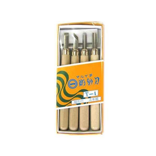 4977292184212 彫刻刀セット Ｔ－４ まるいち インテックカネキ 大工道具 作業工具 T4 Kaneki INTEC