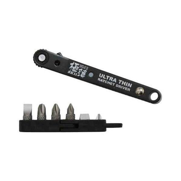 4977292201292 極薄ラチェットドライバー SK11 SRD-212 藤原産業 15度ベントアップ 作業工具