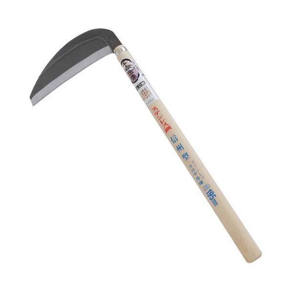 4977292602464 ステンレス信州型片刃中厚鎌 千吉金賞 195X420 藤原産業
