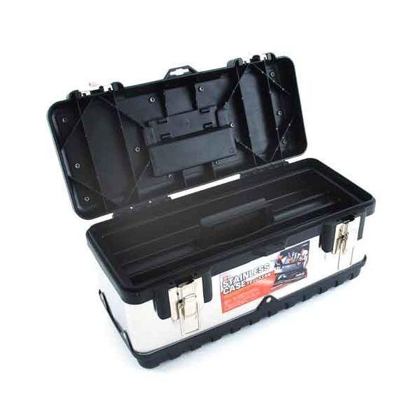 4977292830805 ステンレス工具箱 F-SK001 SK11 藤原産業 ツールボックス ステンレス日用品箱 パーツケース