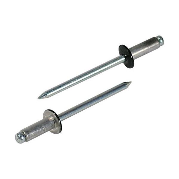 エビ CNSA44B カラーリベット ブラック ４－４ １０００本入り ロブテックス