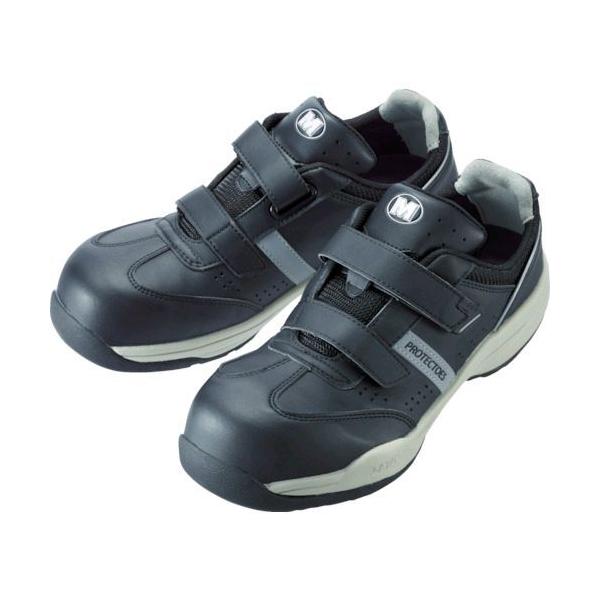 ミドリ安全 PF115BK25.5 小指保護先芯入りスニーカー（マジックタイプ）　ＰＦ－１１５　２５．５