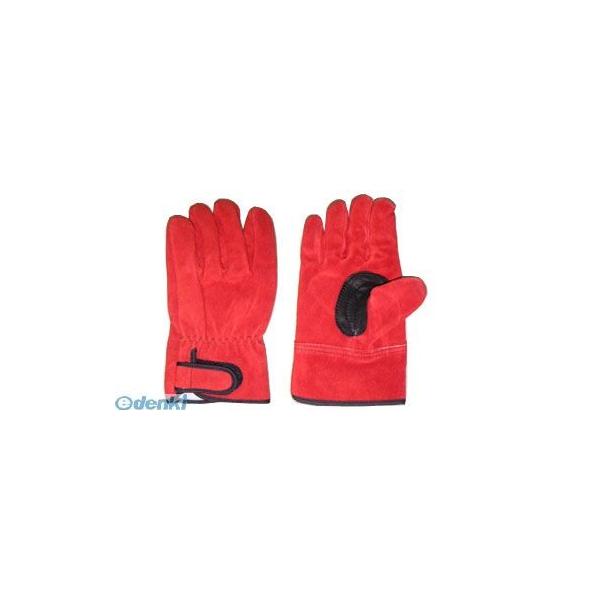 【納期-約1週間】ケイワーク K-WORK 4939645129103 【10双入】 タフな男の革手　赤革手内綿レインジャー No.970