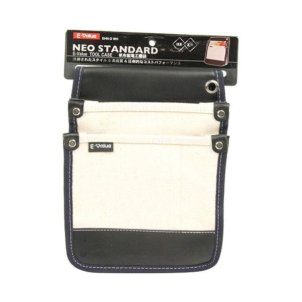 4977292149020 帆布製電工腰袋 ホワイト EHN-D WH E-Value 藤原産業 E-Value帆布製電工腰袋