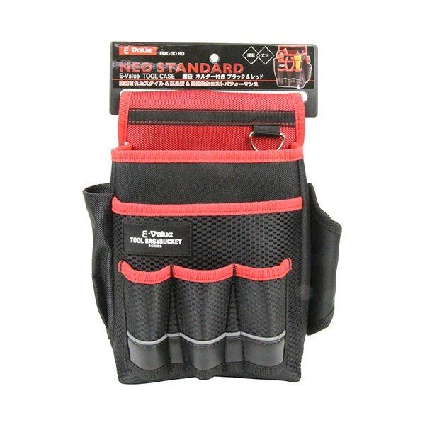 4977292148870 腰袋 ホルダー付き レッド EDK-3D RD E-Value 藤原産業 E-Value腰袋 道具袋