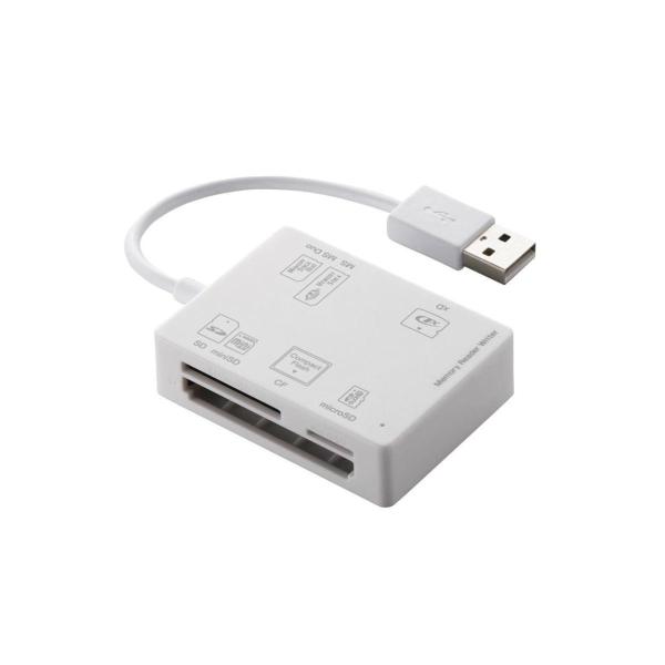 エレコム ELECOM MR-A012WH 56＋2メディア対応メモリリーダライタ ホワイト MRA012WH