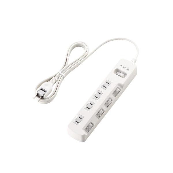 エレコム（ELECOM） ［T-E7A-2420WH］ 一括＆個別スイッチ付 省エネタップ TE7A2420WH