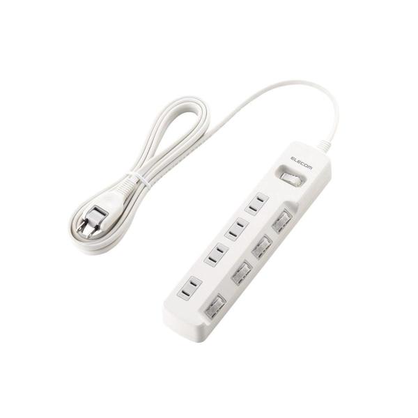 エレコム（ELECOM） ［T-E7A-2430WH］ 一括＆個別スイッチ付 省エネタップ TE7A2430WH