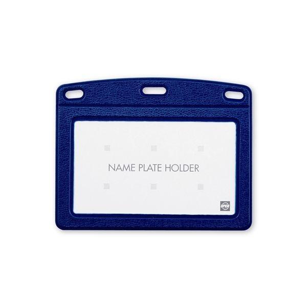 オープン工業 NB-360-BU 名札用ケース レザー ヨコ名刺 １０枚 青 NB360BU レザー調 OP ヨコ名刺サイズ