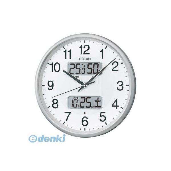 セイコー KX383S 温湿度計カレンダー付電波アナログ掛時計【１個】