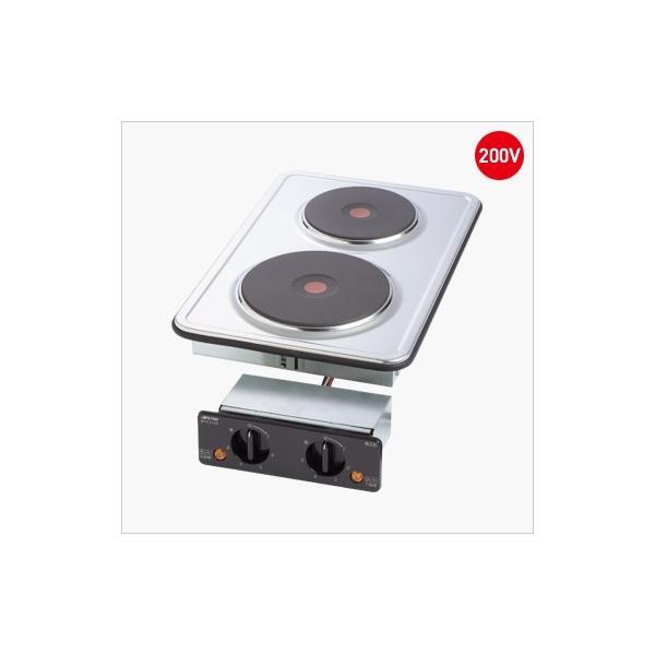 三化工業 SNK SPH-212S プレートヒーター　ビルトイン2口縦型(前面操作タイプ) SPH212S 三化工業 SNK SPH-212S プレートヒーター ビルトイン2口縦型(前面操作