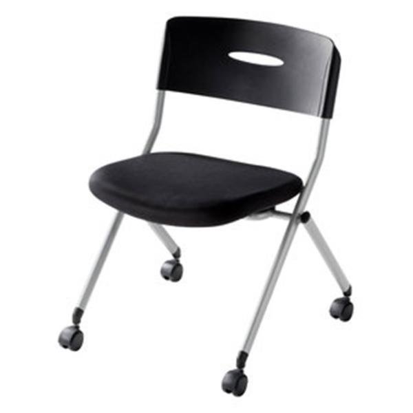 【個数：1個】サンワサプライ SNC-ST6BK ミーティングチェア ブラック SNCST6BK オフィス 椅子 SANWA