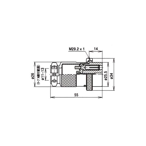 七星科学 NCS-304-P NCSシリーズ汎用大型メタルコネクタ ストレートプラグ NCS-304-P NCS304P