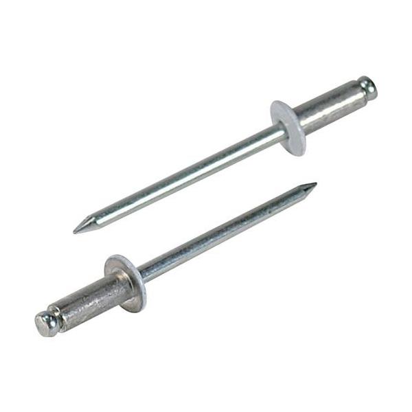 ロブテックス CNSA43WEB カラーブラインドリベット４－３アルミ／スチール ３００本入 リベット長８．２ＭＭ ホワイト エビ