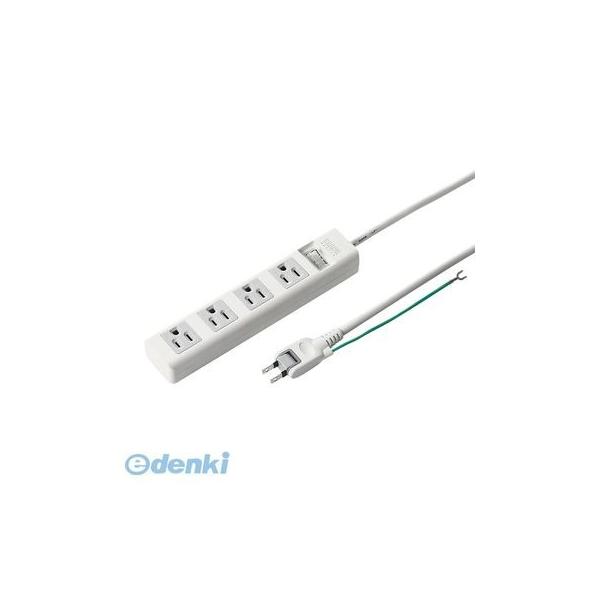 サンワサプライ TAP-N3425SWN 電源タップ 一括集中スイッチ付き 3P・4個口 2．5m TAPN3425SWN