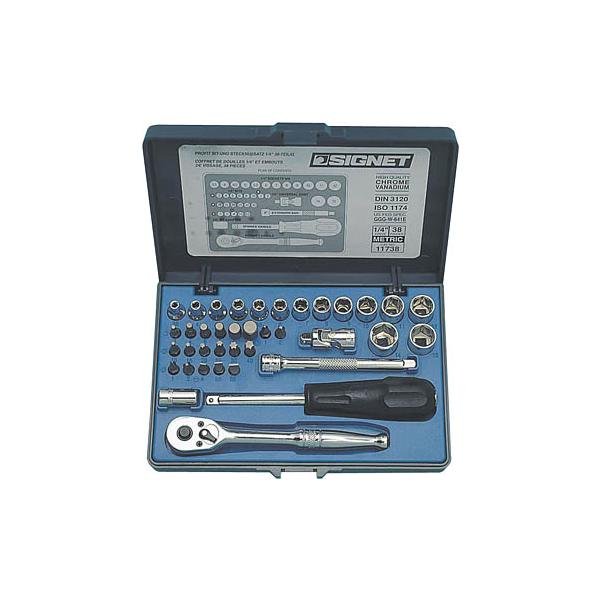シグネット SIGNET 11738 1/4DR 38PC mm ソケットレンチセット 11738