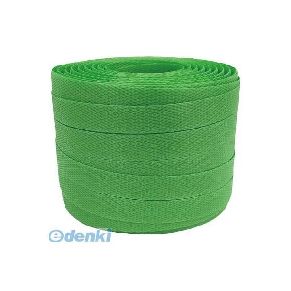 直送 代引不可・他メーカー同梱不可 ユタカメイク L-105 梱包用品 PPバンド 15．5mm×100m グリーン L105【キャンセル不可】