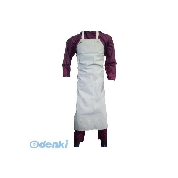 喜多 KITA 4931530582871 ホワイト 特大【ウエスト110cm×着丈120cm】 ビニール胸付前掛 No2240