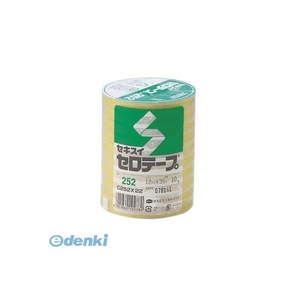 積水化学工業 C252X22 セキスイセロテープ［R］ No．252【大巻 巻芯径76mm・長35m巻】【１０巻】 12X35