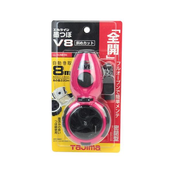 TJMデザイン タジマ LL-SUMV8N-R エルライン墨つぼV8斜めカット レッド LLSUMV8NR