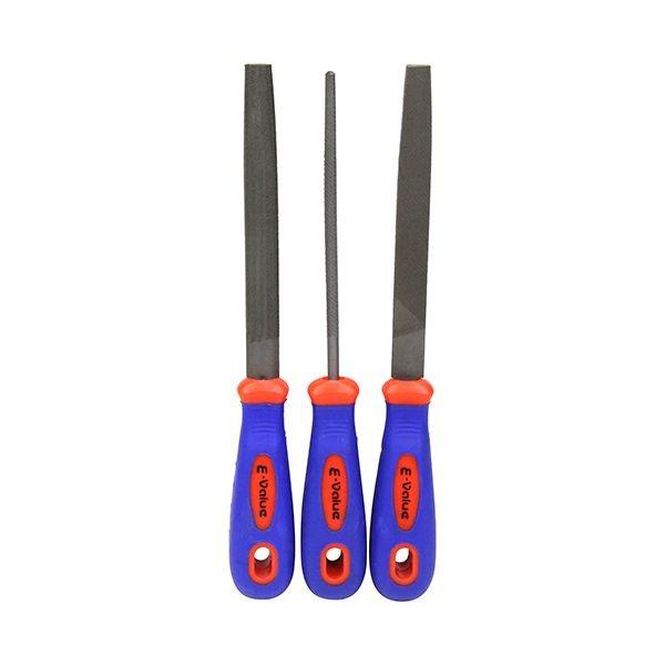 4977292189750 E－Value PC柄鉄工ヤスリセット3本組 150mm 藤原産業 平丸 大工道具 作業工具