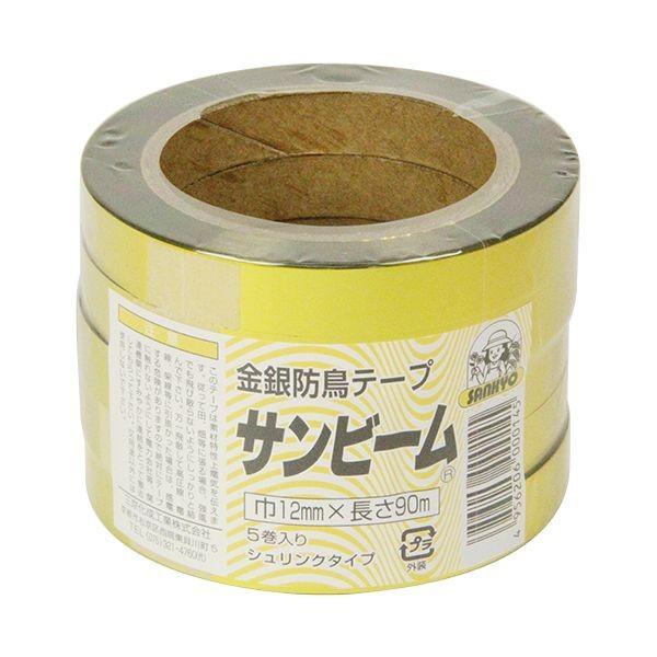 4956206000145 日本マタイ 防鳥テープ 金銀5巻 12MMX90M 三京化成工業 サンビーム 5PC 金銀防鳥テープ