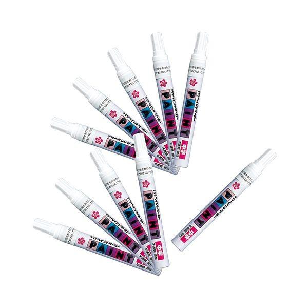 4977292118453 サクラ ペイントマーカー10本箱入 シロ PMK－B10No50 サクラクレパス 中字10本箱入
