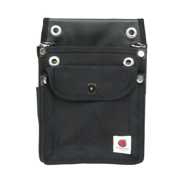 4977292147934 SK11 帆布鳶用腰袋2段 黒ふた付き TSH－2DF－BK TOBISUKE 藤原産業