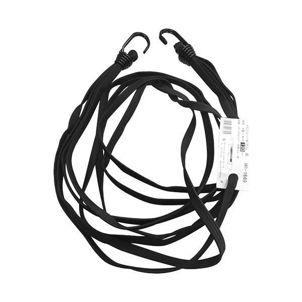 4905663016695 三友産業 バンジー平ゴム 黒 HR－1669 120CM バンジー平ゴム黒 SANYU ロープ