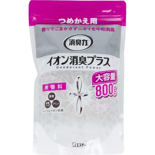 4901070126712 消臭力クリアビーズ イオン消臭プラス 大容量 つめかえ 無香料【キャンセル不可】 エステー 大容量