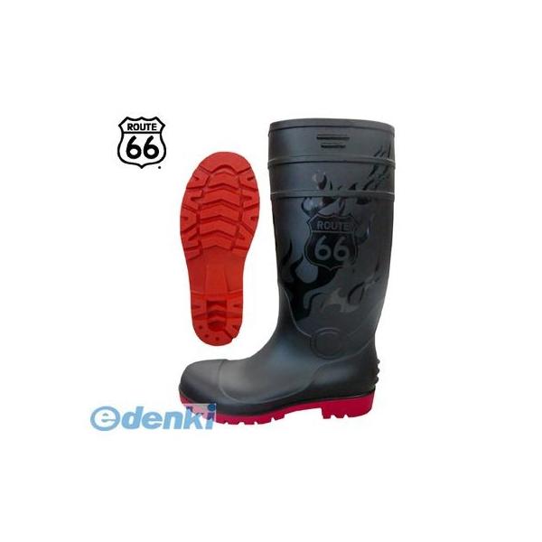 富士手袋工業 FUJITE 4907534668071 66－80 ルート66 PVC安全ブーツ 黒 3L