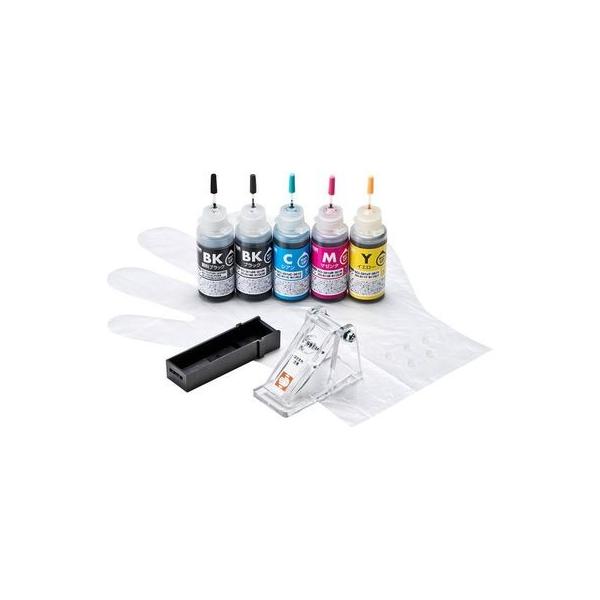 サンワサプライ INK-C380S30S5 詰め替えインク BCI－380／XKI－N10PGBK・381／N11BK・C・M・Y用 INKC380