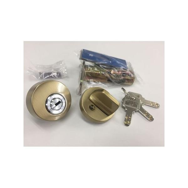 川口技研 SF-5SG B/S51MM 本締錠【シリンダー錠】 サテンゴールド B／S51 サムターンシリーズ SF5SGB/S51MM