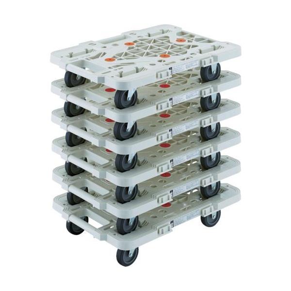 ＴＲＵＳＣＯ MPK-500-W-M6 まとめ買い 樹脂製平台車 ルートバン ＭＰＫ－５００－Ｗ ６台セット MPK500WM6