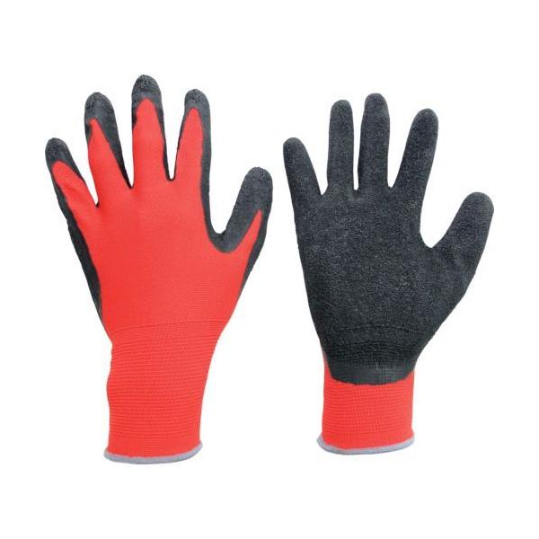 ミドリ安全 MHG-130-RD/BK-L ハイグリップ天然ゴム背抜き手袋　ＭＨＧ－１３０赤／黒　Ｌ MHG130RDBKL