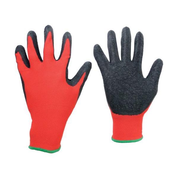 ミドリ安全 MHG-130-RD/BK-M ハイグリップ天然ゴム背抜き手袋　ＭＨＧ－１３０赤／黒　Ｍ MHG130RDBKM