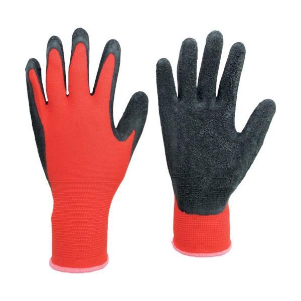 ミドリ安全 MHG-130-RD/BK-S ハイグリップ天然ゴム背抜き手袋　ＭＨＧ－１３０赤／黒　Ｓ MHG130RDBKS