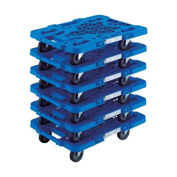 ＴＲＵＳＣＯ MPK-500J-B-M6 まとめ買い 樹脂製平台車 ルートバン ＭＰＫ－５００Ｊ－Ｂ ６台セット MPK500JBM6