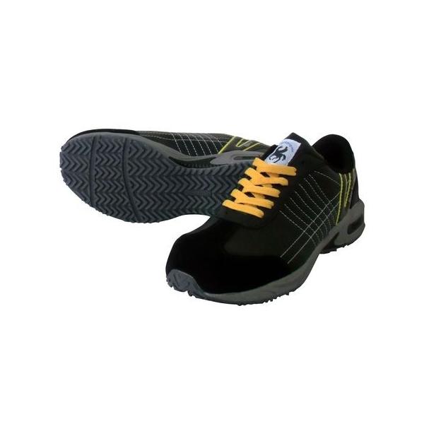 日進ゴム 4932807044702 静電耐滑樹脂先芯入りスニーカー 黒 ２５．０ｃｍ